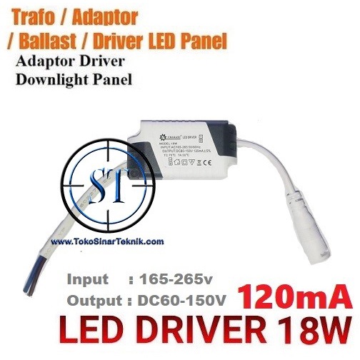 Plus Box Kit Driver LED 18Led x 1Watt 220VAC Driver Travo Ballast Lampu Panel Light Slim 18W 18 Watt Plafon Downlight