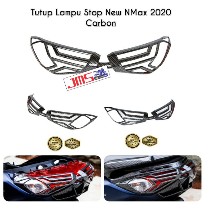 cover tutup carbon lampu stop belakang yamaha nmax new 2020 jaring nemo