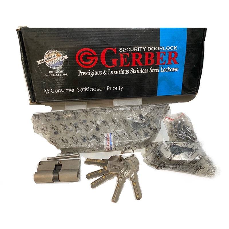 Body Pelor Kunci Pintu Gerber Tenal Stainless Steel Lockcase S-8812 (85mmx40mm)