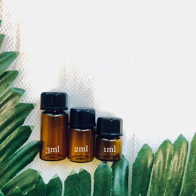 1ml 2ml 3ml Botol Sampel Kaca Kecil Essential Oil Sample Isi 10pc Kemasan Kosmetik Isi Ulang Sharing