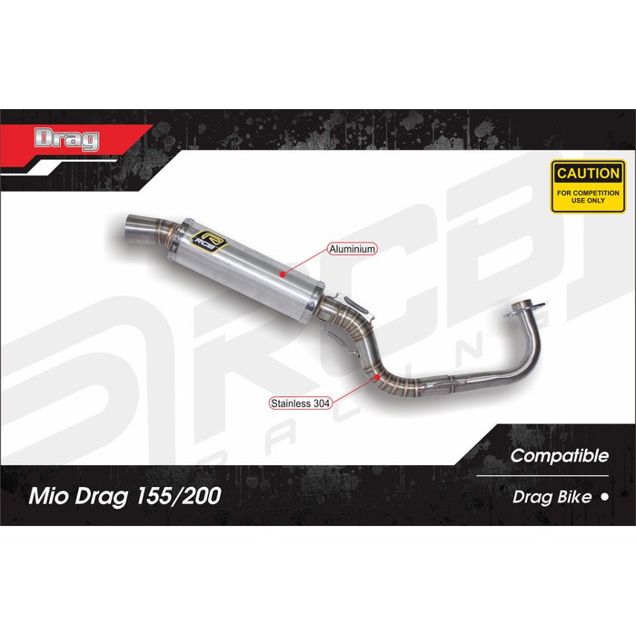 BARANG TERBAIK Knalpot Racing Drag Road Race Mio 200 Stainless rcb1 rob1 racing racing balapan stand