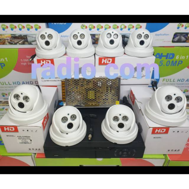 Paket cctv 8 camera indoor 5mp full hd 1080p ir sony