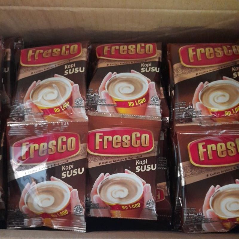 

Fresco kopi susu 1 renteng (10 saset) kemasan baru 2023 + packing aman