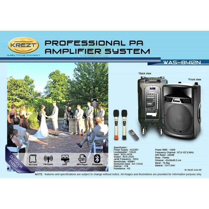 PROMO.. PORTABLE SOUND   MEETING WIRELESS KREZT WAS 8412N   8412 N   RECORD
