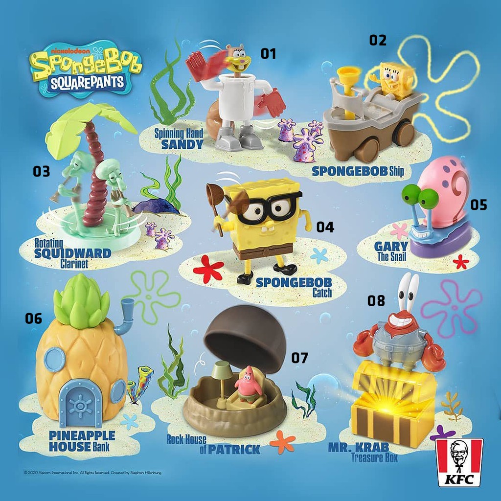  Mainan  SPONGEBOB dari KFC 2022 Chaki  Meal Lucu Shopee 