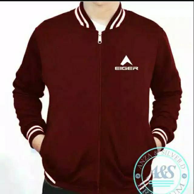 JAKET BASEBALL VARSITY MAROON