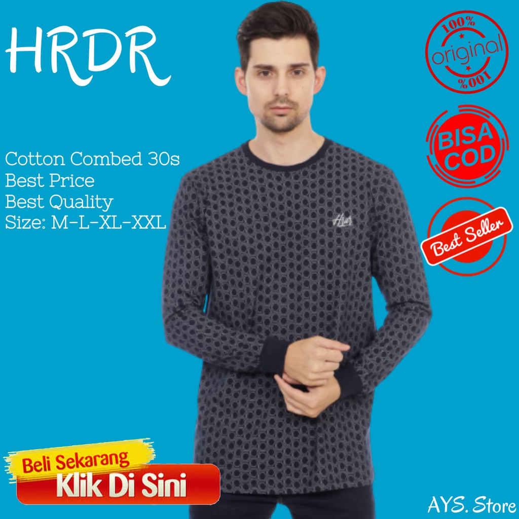 Kaos Tangan Panjang Distro Premium Hrdr 02.0220 fullprint Termurah