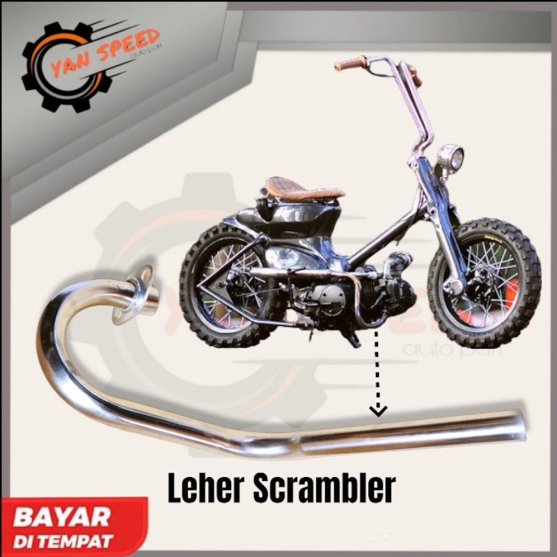 LEHER KNALPOT SCRAMBLER TRAIL MOTOR BEBEK GRAND LEGENDA ASTREA