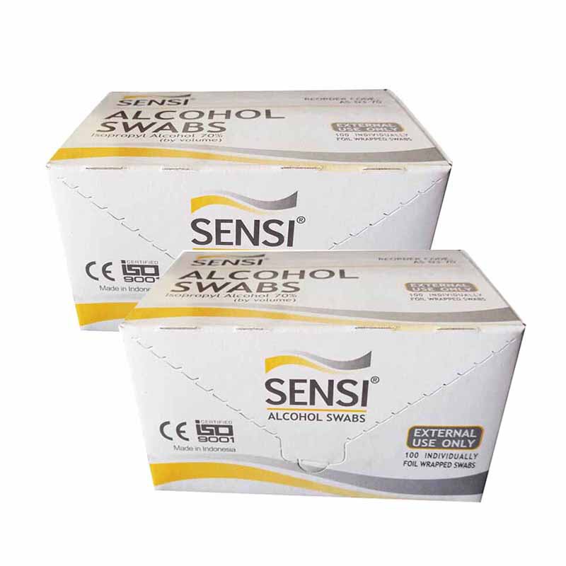 Alcohol swab sensi alkohol swab sensi tissue alcohol isi 100pcs