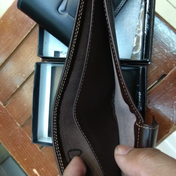 Dompet pria full kulit asli braun buffel