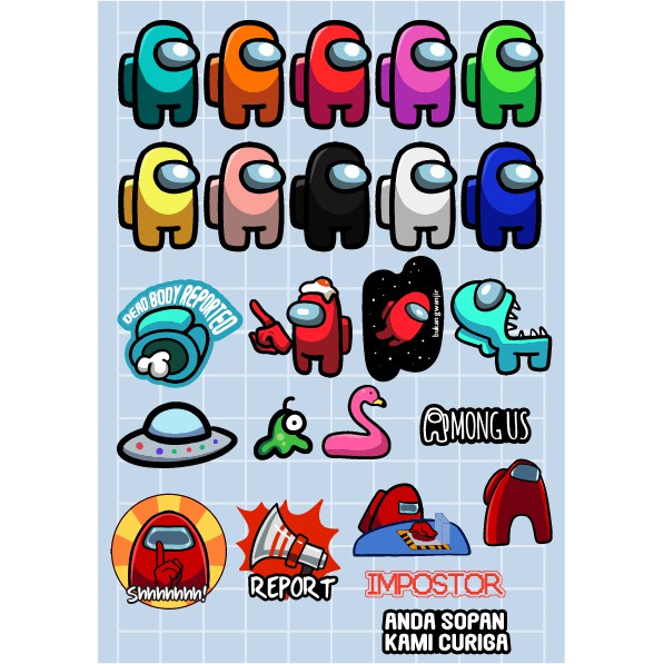 

Sticker Aeshtetic / Stiker estetik / Stiker Laptop / Stiker Motor / Stiker Among Us