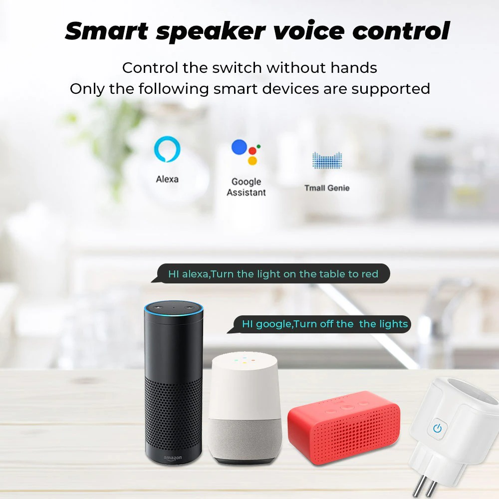 SMATRUL EU Smart Plug Socket Tuya Wifi RF433 Colokan Listrik Pintar 16A Power Monitor