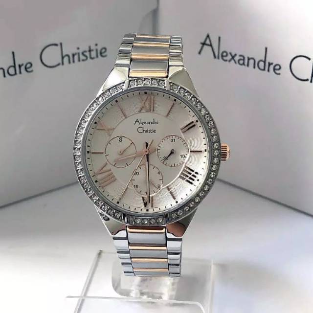 Alexandre Christie AC 2718 Silver ROSE jam tangan wanita