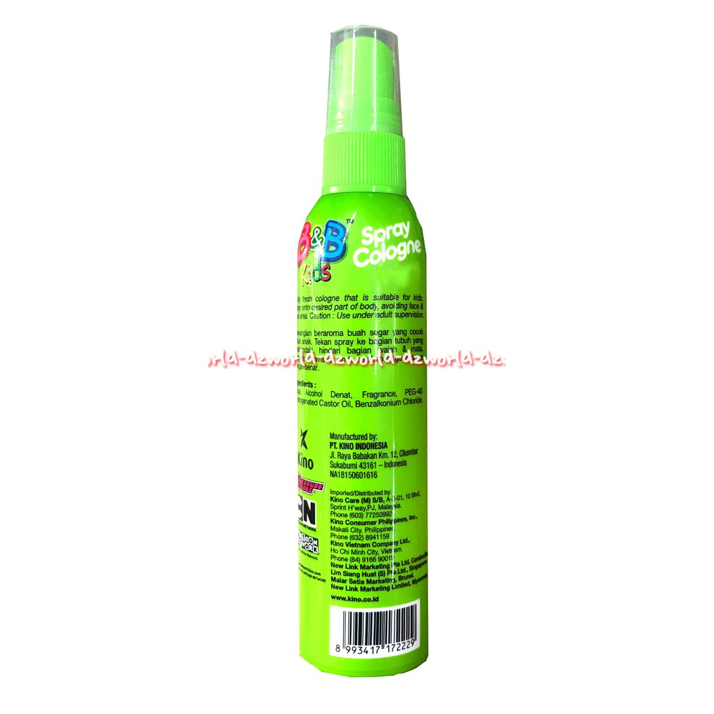 B&amp;B Kids Spray Cologne Colon Parfum Untuk Anak-anak Powerpuff 100ml