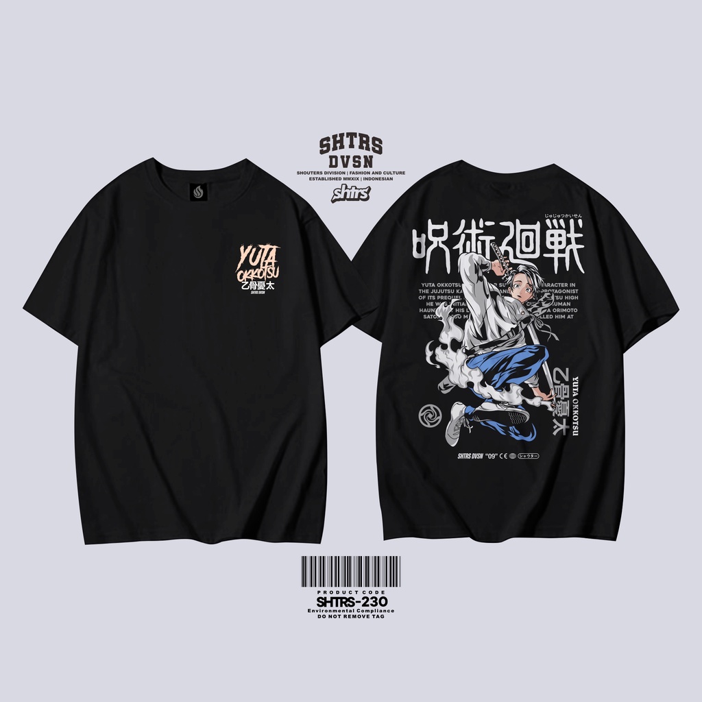 Kaos YUTA OKKOTSU JUJUTSU KAISEN GOJOU SATORU ITADORI SUKUNA BAJU JEPANG ANIME MANGA