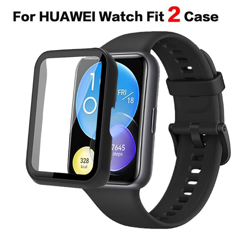 Pelindung Layar Tempered Glass bumper Full cover Untuk HUAWEI Watch Fit 2 ES