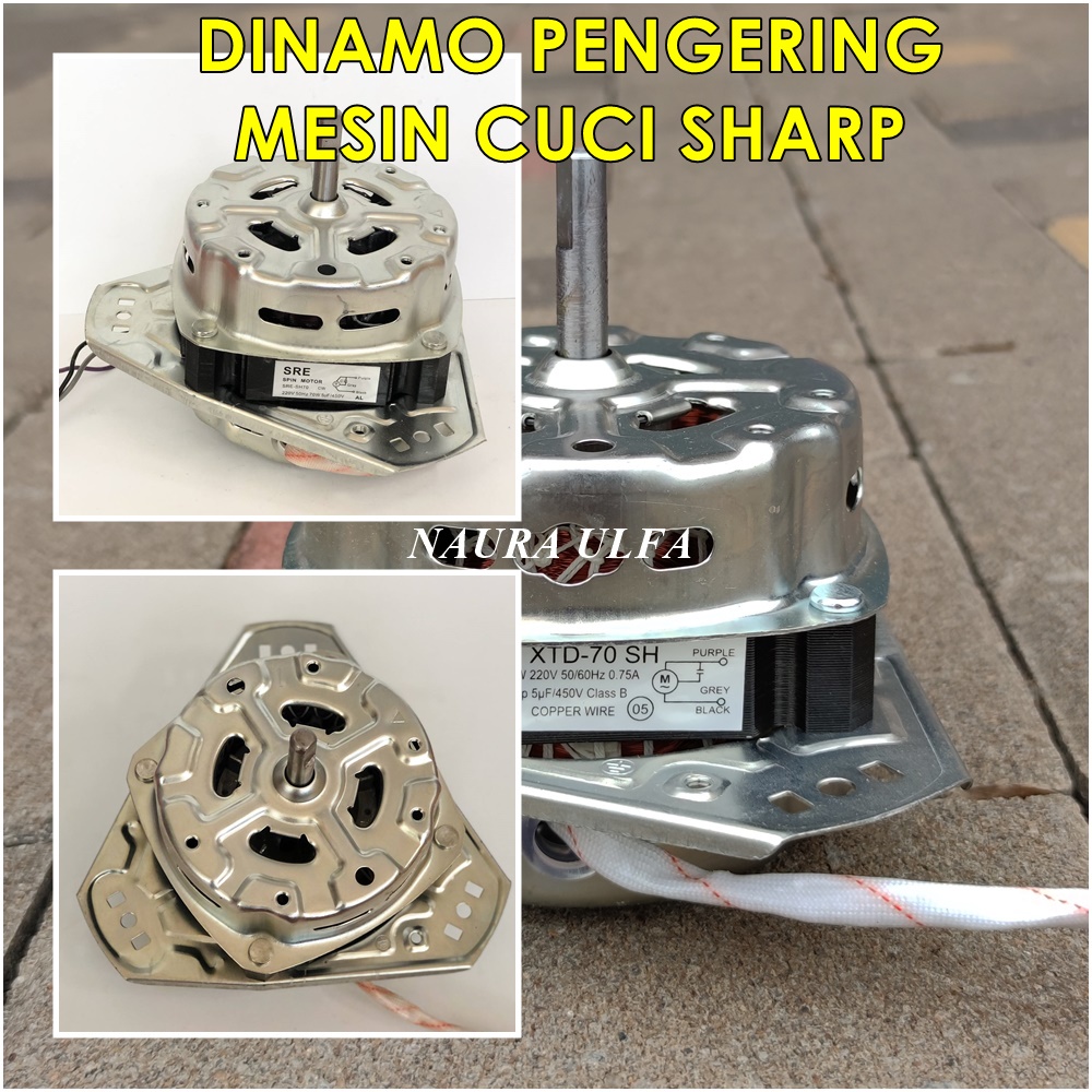 Dinamo Spin Motor / Pengering Mesin Cuci Sharp 2 Tabung