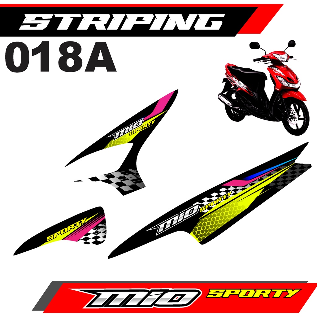 Striping Strip Variasi Semi Full MIO SPORTY MIO SMILE Desain RACING STYLE -018