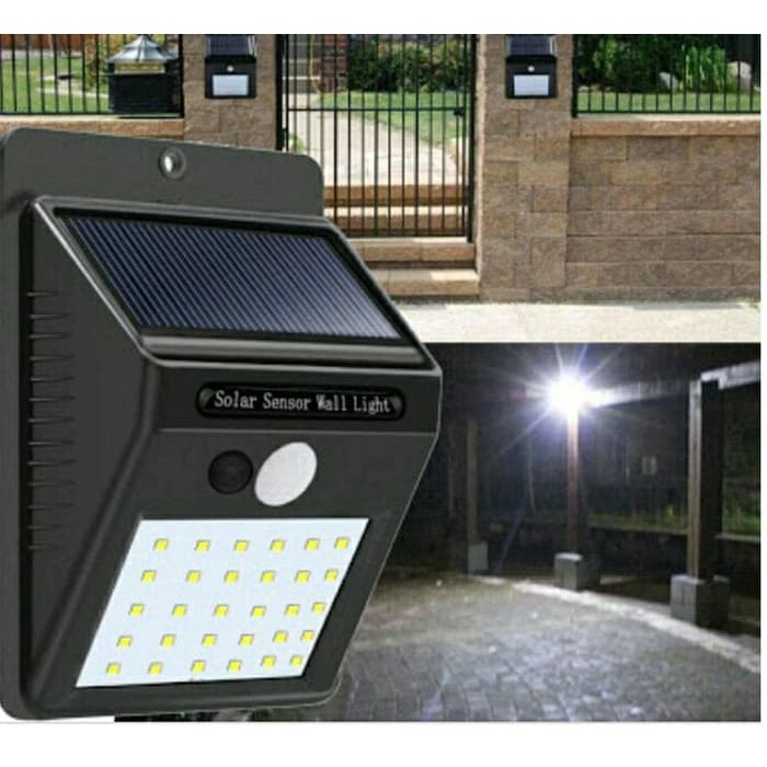 Lampu Taman SOLAR Tempel Dinding Tangga Power TENAGA SURYA Matahari non Sensor Gerak Nyala Cahaya Mati