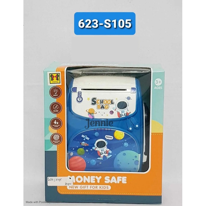 Mainan Celengan ATM School Bag Bank Tas Ransel Mickey Mouse