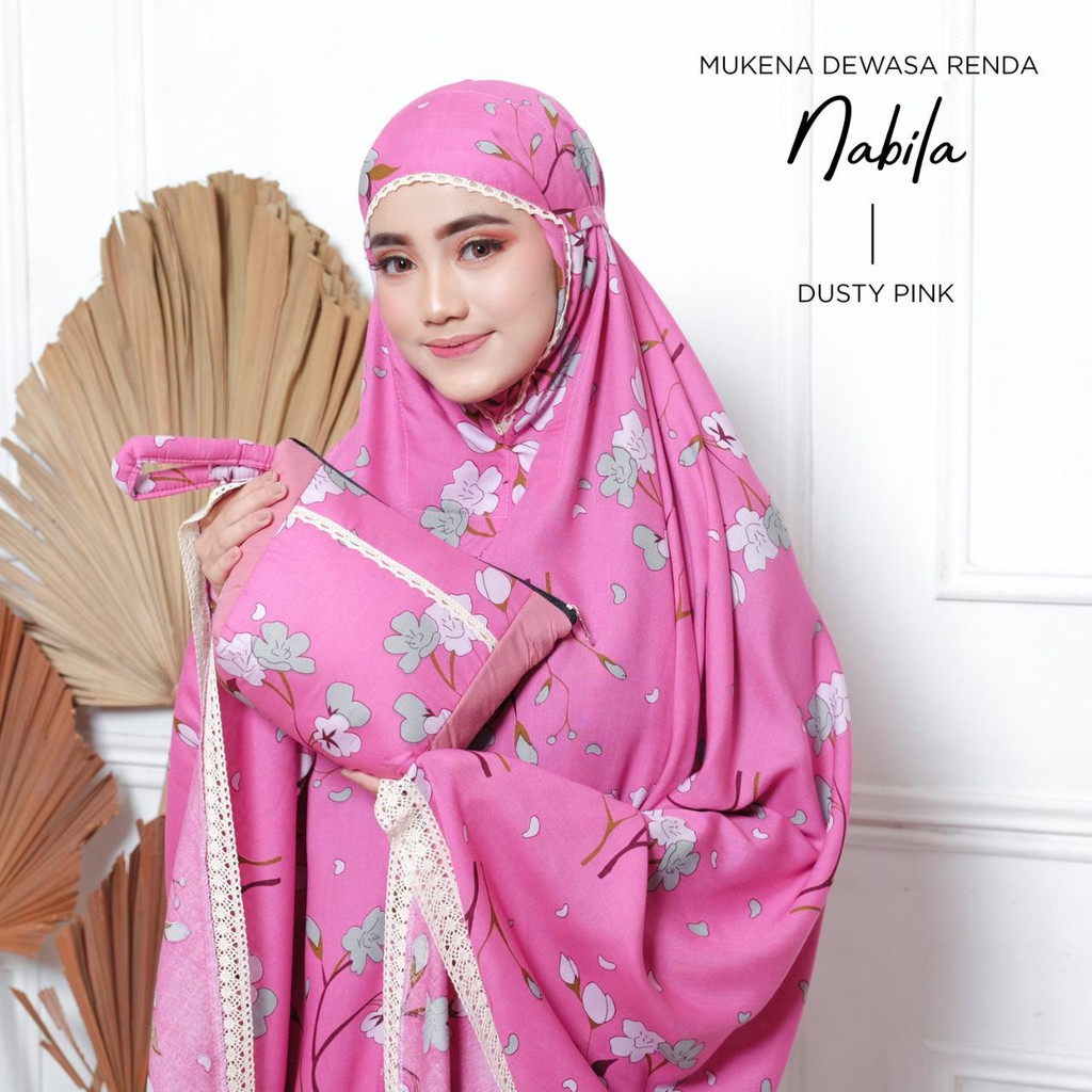 PUSAT MUKENA TASIK - MUKENA DEWASA RENDA RAYON NABILA