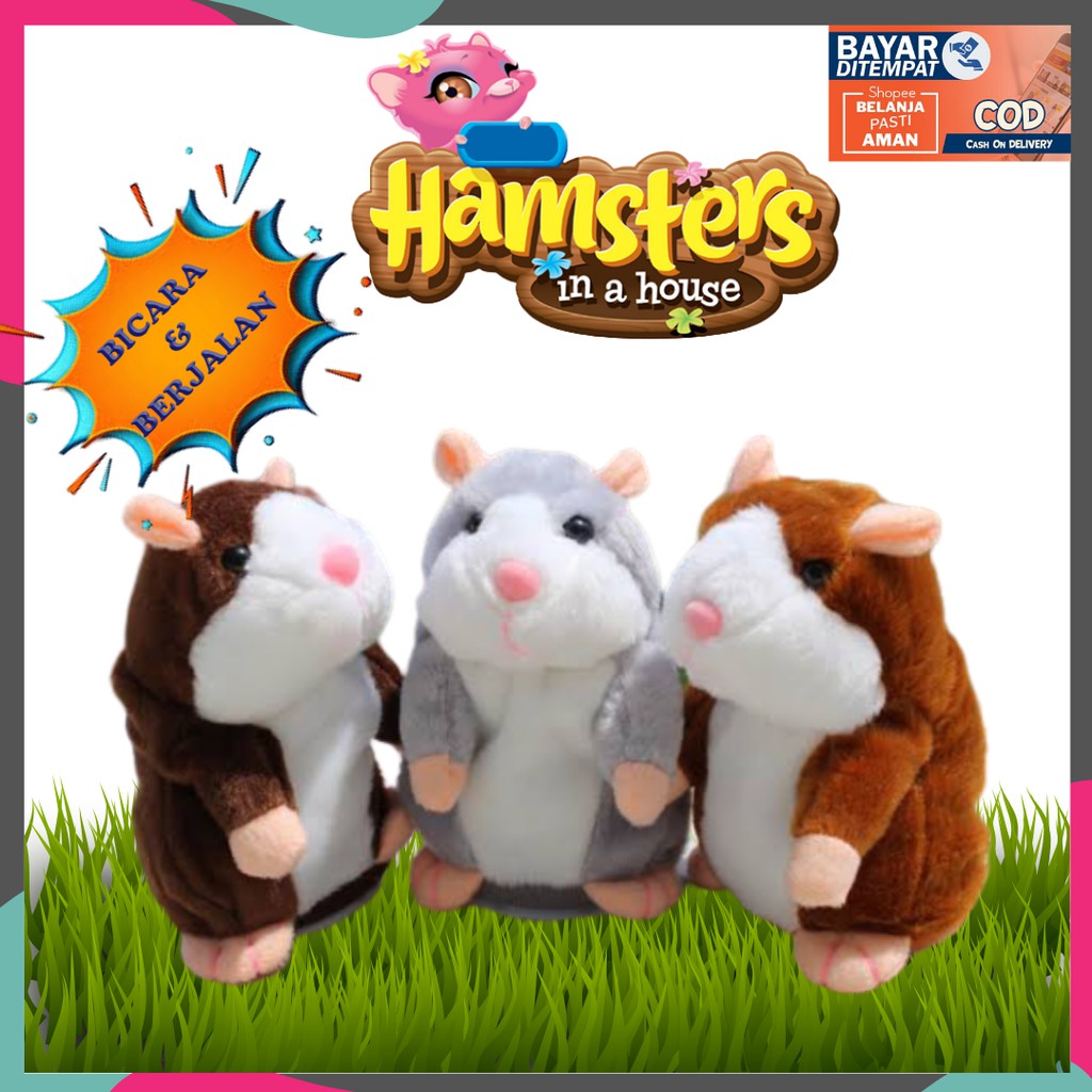  BONEKA  HAMSTER TALKING WALKING BISA BICARA BISA BERJALAN 