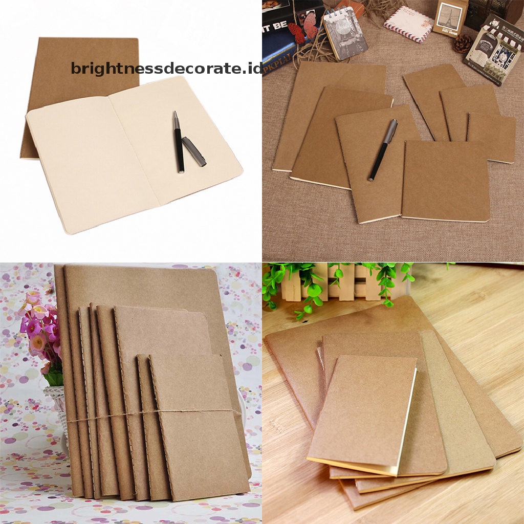 [birth] Kraft paper notebook blank notepad book vintage journal notebooks [ID]