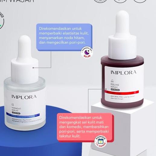 ➱ IMPLORA Face Serum 20ml | Serum Wajah Brightening Hydrating 24K Gold Bakuchiol Retinol ♙