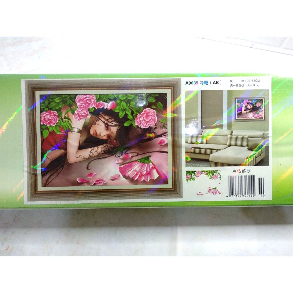 Paket DIY Craft Diamond Painting A9085 Oriental Lady Girl Beauty