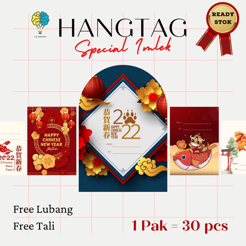 [30 pcs] Hangtag Imlek, Sincia, Chinese New Year Hampers