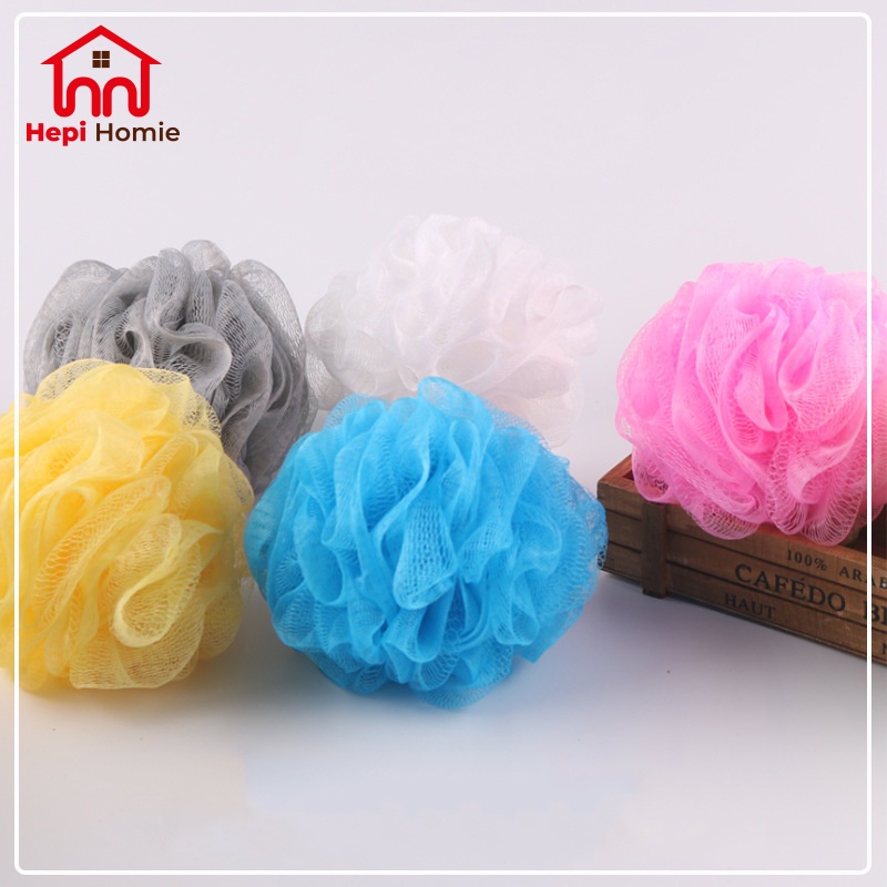 [HH] SPONS MANDI MEKAR / BATH BALL FLOWER FOAM SPONGE PREMIUM SHOWER PUFF / SIKAT MANDI BUSA BULAT PENGANGKAT KOTORAN DAKI