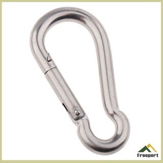 Freeport  Heavy Duty 316 Stainless Steel Spring Snap Hook Carabiner Keychain Clip M4