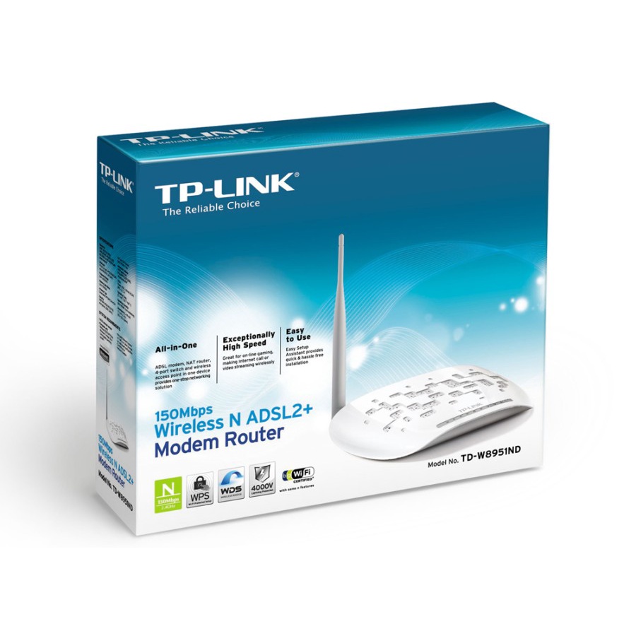 TP-Link TD-W 8951ND 150Mbps Wireless N ADSL2+Modem Router