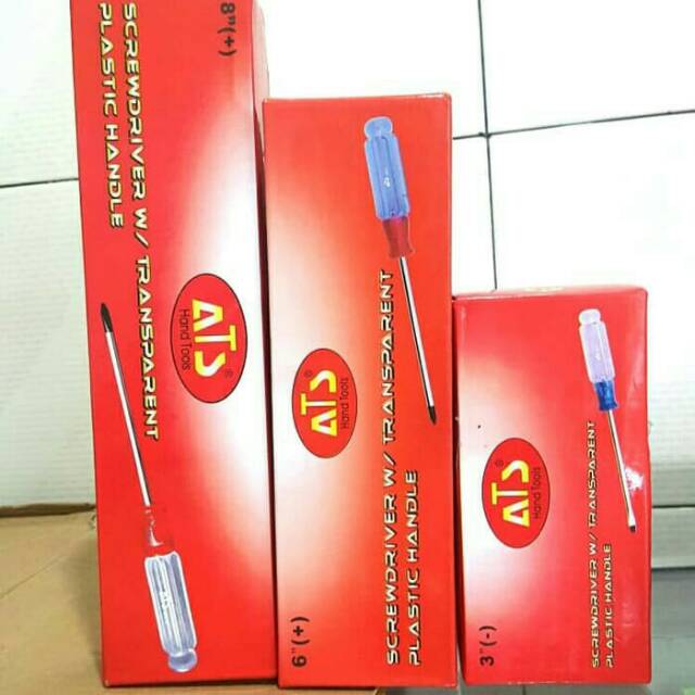 Obeng Elektrik 6&quot; (+) / (-) ATS ukuran 21Cm