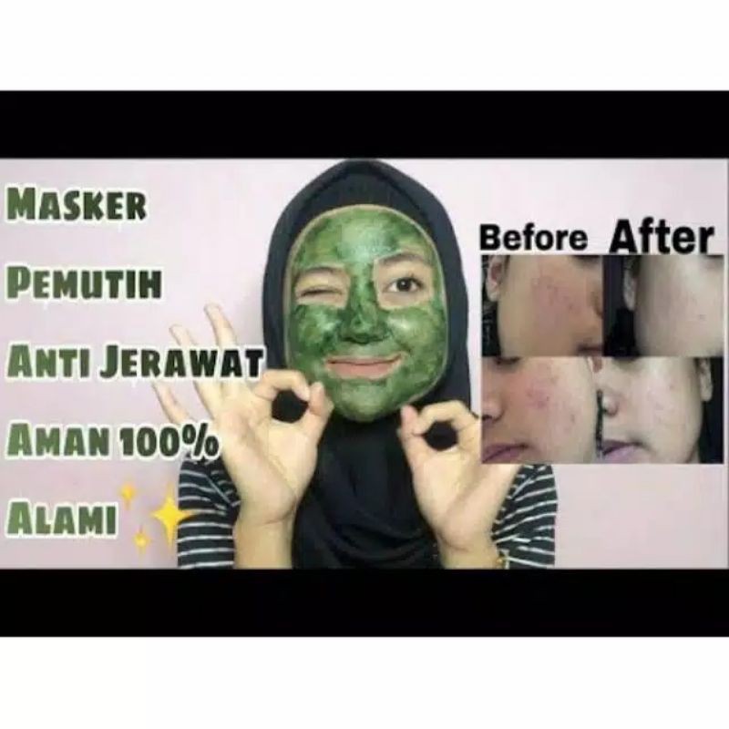 ‼️READY‼️MASKER SPIRULINA PER KAPSUL/ Masker wajah spirulina