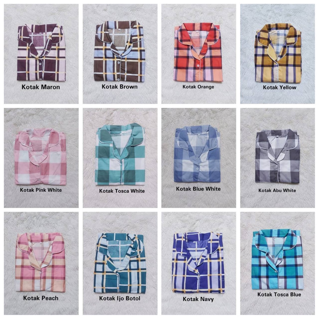 Setelan Piyama Baju Tidur PP Jumbo LD 116 -120 cm Motif  Size XXL Katun.