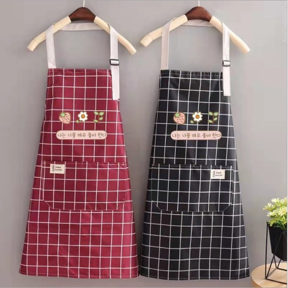 Alfaindo Apron Celemek Masak Barista Dapur Motif Garis Waterproof CM011