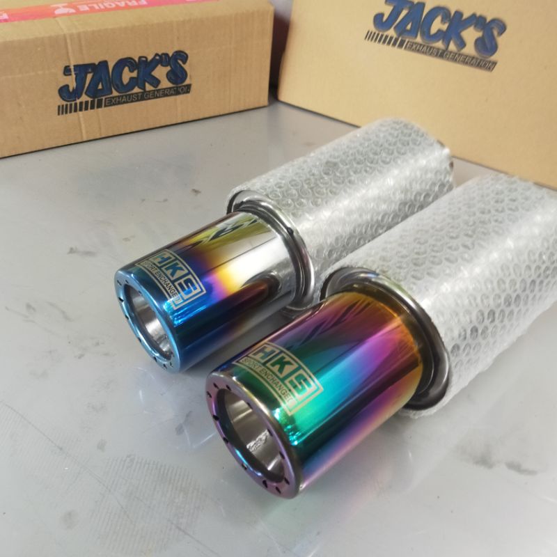 Knalpot mobil HKS Gronel Pelangi Stainless HKS Gronel biru Knalpot Jazz Brio avanza Xenia Ertiga Swi
