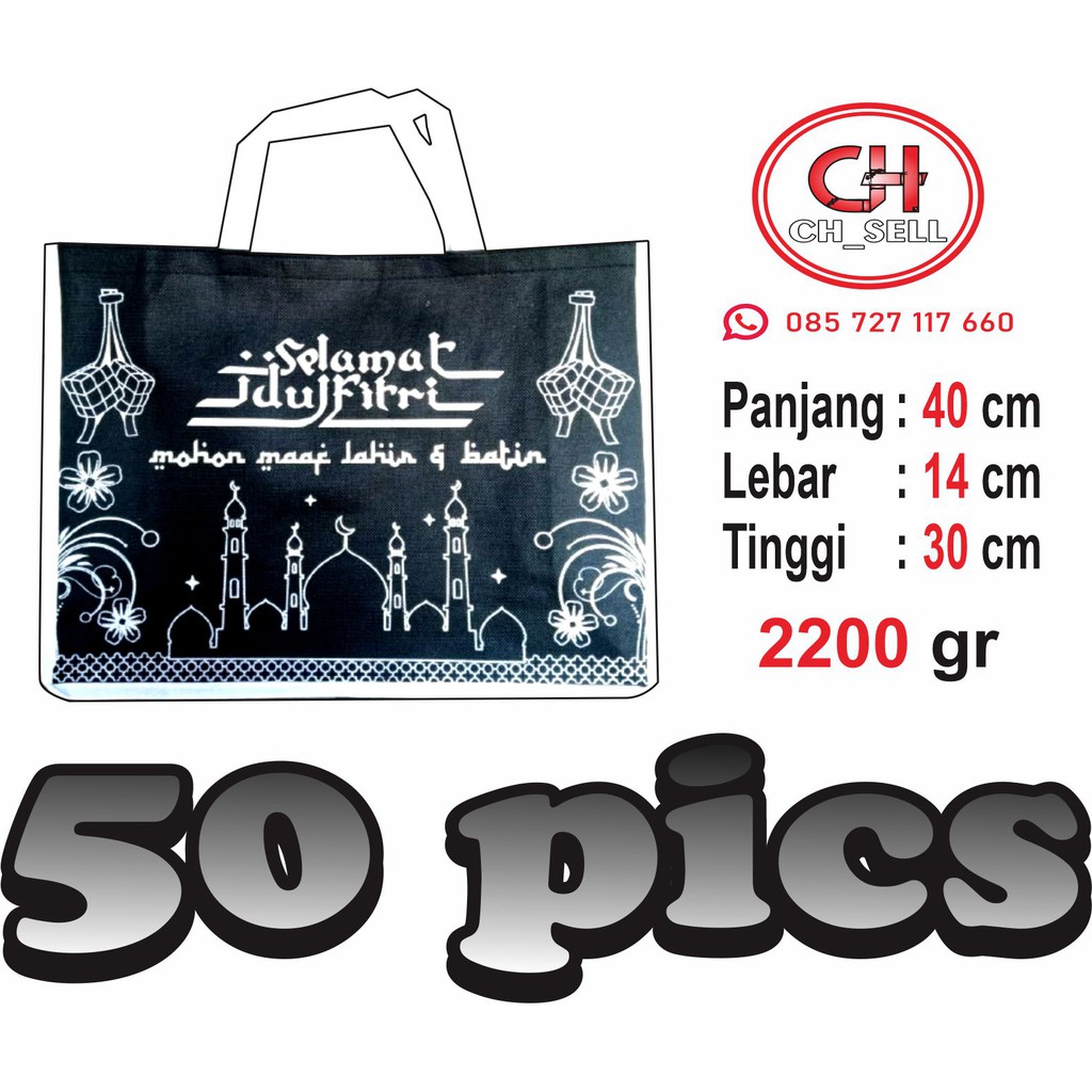 

Tas Lebaran Idul Fitri Goodie Bag pink Tidur Parsel Ramadhan 50 Pcs