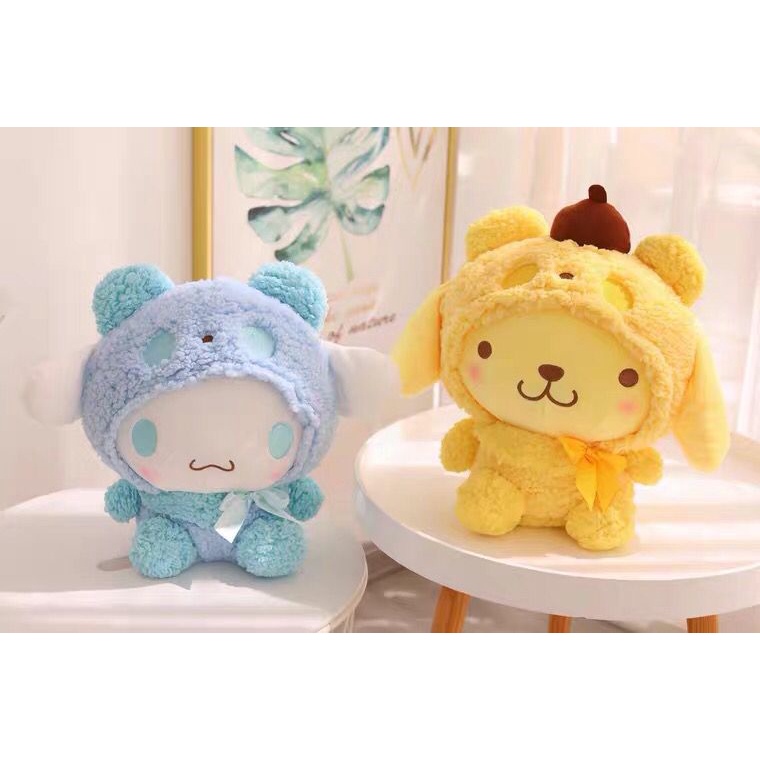 BONEKA MELODY HELLO KITTY CINNAMOROLL KUROMI POMPOMPURIN POCHACCO DOG HOODIE IMPOR