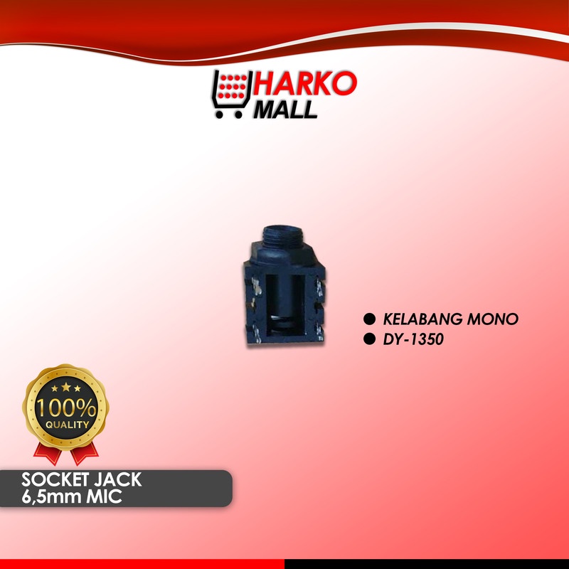 Socket Jack 6.5mm MIC MONO DY-1350 KELABANG