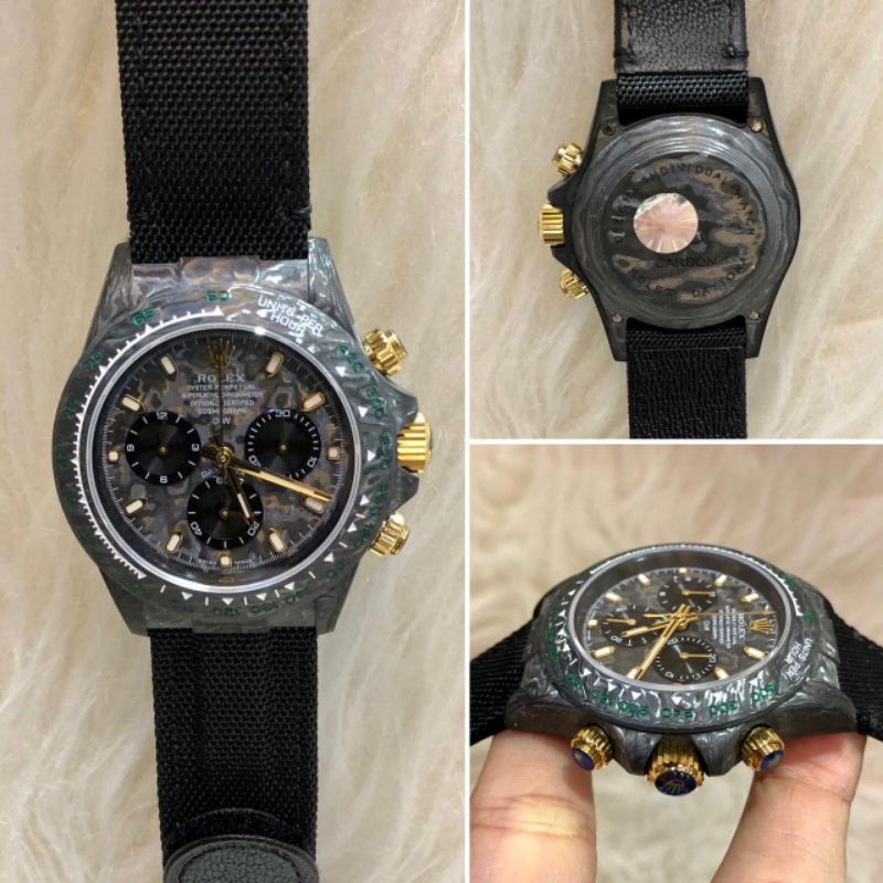 Rolex Daytona diw Carbon Black Gold Matic ULTIMATE SWISS ETA BEST SELLER