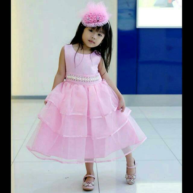 Dress Pesta Anak Cewek Ashley Pink Party Gown