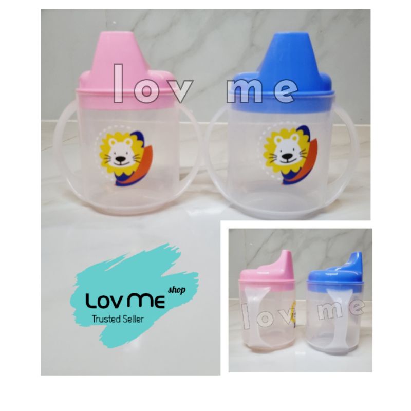 lov me❤Lusty Bunny Gelas Sippy Cup Cangkir Spout dengan 2 handle Pegangan Gl1296 Gl1289