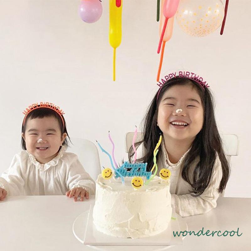 Huruf ikat kepala ulang tahun HAPPY BIRTHDAY ikat kepala ulang tahun anak-anak topi ulang tahun mahkota-Won