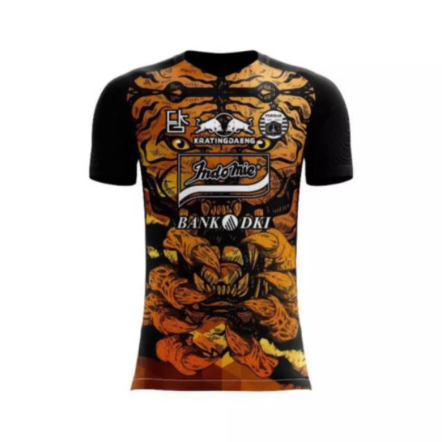 Jersey bola dewasa/kaos bola printing/Baju bola murah/Persija hitam/allsize L