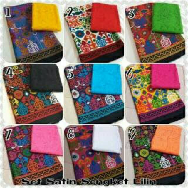 Set satin songket Lilin