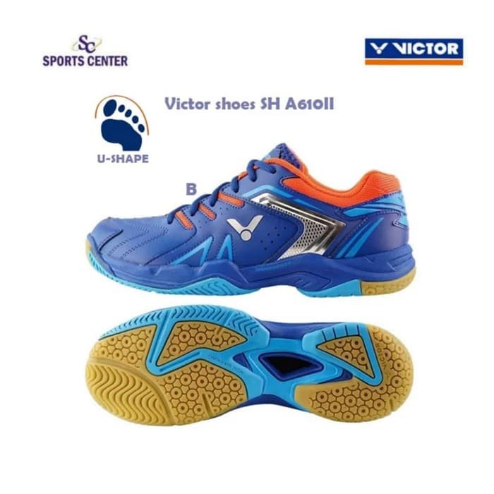 NEW  Sepatu Badminton Victor SHA 610II / A610 II / A 610 II Blue