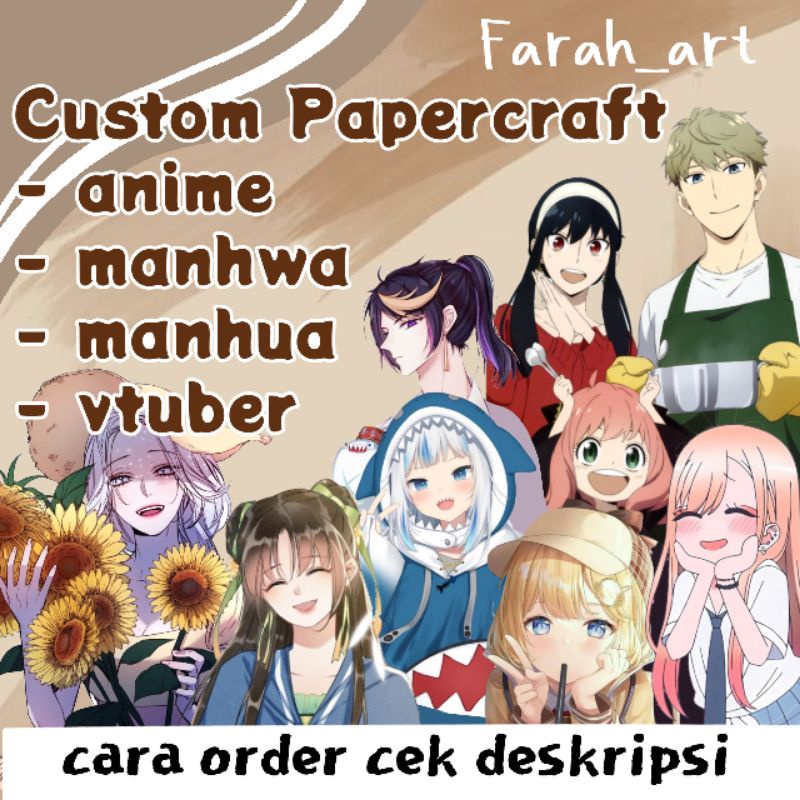 [Farah_art] CUSTOM PAPERCRAFT MANHWA ANIME MANHUA VTUBER