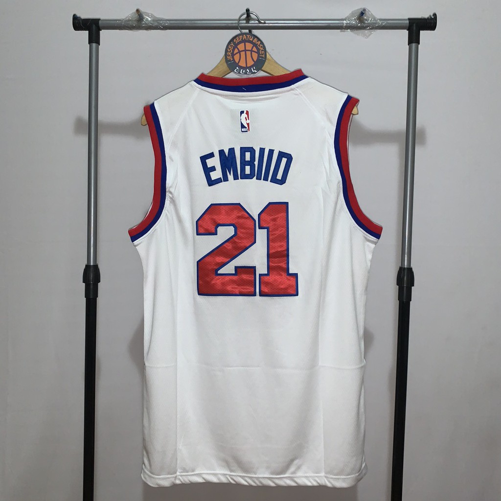 JERSEY BASKET NBA SWINGMAN REVO REVO30 KAOS GAMETIME BAJU ATASAN PHILADELPHIA SIXERS JOEL EMBIID PTH